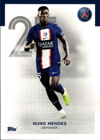 Nuno Mendes - Topps Paris Saint-Germain Official Team Set 2023-24, Nr. 4
