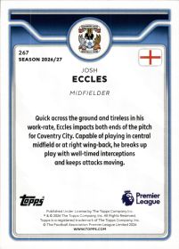 Josh Eccles - Topps Flagship Premier League Base Set 2026-27, Nr. 267 – Rookie Card