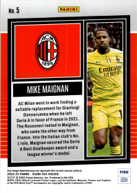 Mike Maignan - Panini Score FIFA Base Set 2022-23, Nr. 5