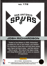 Josh Richardson - Panini Recon Base Set 2021-22, Nr. 172