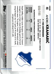 Andrej Kramarić - Topps Chrome Bundesliga Base Set 2020-21, Nr. 46 – Nummeriert, Prism Refractor