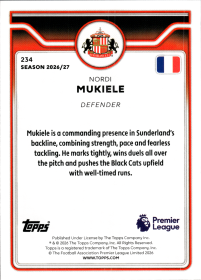Nordi Mukiele - Topps Flagship Premier League Base Set 2026-27, Nr. 234