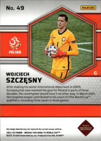 Wojciech Szczęsny - Panini Mosaic FIFA Road to World Cup Base Set 2021-22, Nr. 49