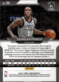Taurean Prince - Panini Prizm Base Set 2020-21, Nr. 150