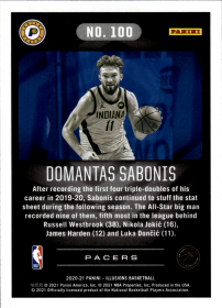 Domantas Sabonis - Panini Illusions Base Set 2020-21, Nr. 100