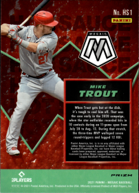 Mike Trout - Panini Mosaic Hot Sauce 2021, Nr. HS1 – Silver Prizm, Insert
