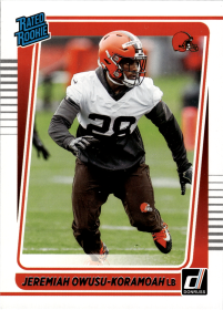 Jeremiah Owusu-Koramoah - Panini Donruss Base Set 2021, Nr. 326 – Rookie Card