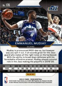 Emmanuel Mudiay - Panini Prizm Base Set 2020-21, Nr. 176