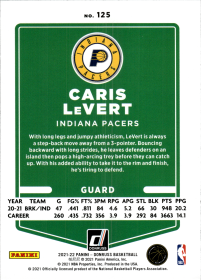Caris LeVert - Panini Donruss Base Set 2021-22, Nr. 125