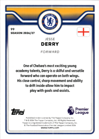 Jesse Derry - Topps Flagship Premier League Base Set 2026-27, Nr. 99 – Rookie Card