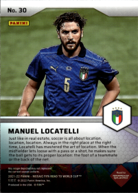 Manuel Locatelli - Panini Mosaic FIFA Road to World Cup Pitch Masters 2021-22, Nr. 30 – Insert