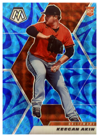 Keegan Akin - Panini Mosaic Base Set 2021, Nr. 239 – Rookie Card, Reactive Blue