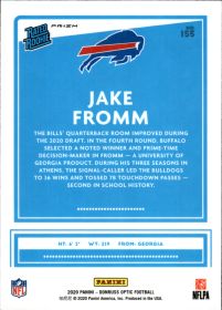 Jake Fromm - Panini Donruss Optic Rated Rookie 2020, Nr. 155 – Rookie Card, Holo