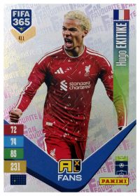 Hugo Ekitike - Panini Adrenalyn XL FIFA 365 Fan Favourites 2026-27, Nr. 411 – Insert