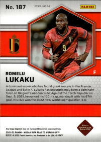 Romelu Lukaku - Panini Mosaic FIFA Road to World Cup Base Set 2021-22, Nr. 187 – Silver