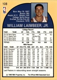 Bill Laimbeer - NBA Hoops Base Set 1990-91, Nr. 108
