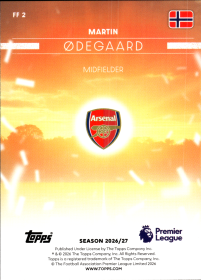 Martin Ødegaard - Topps Flagship Premier League Flying the Flag 2026-27, Nr. FF 2 – Insert