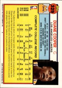 Duane Cooper - Topps Base Set 1992-93, Nr. 329