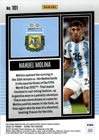 Nahuel Molina - Panini Score FIFA Base Set 2022-23, Nr. 101