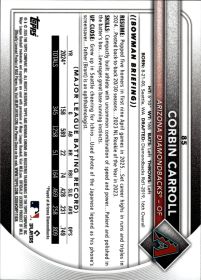 Corbin Carroll - Topps Bowman Chrome Base Set 2025, Nr. 85 – Mojo Refractor