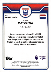 Azor Matusiwa - Topps Flagship Premier League Base Set 2026-27, Nr. 279
