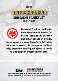 Niels Nkounkou - Topps Bundesliga Jade Edition Dragonheart 2023-24, Nr. DH-22 – Rookie Card, Insert