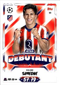 Giuliano Simeone - Topps Match Attax UEFA Club Competitions Attax Debutant 2026-27, Nr. 181