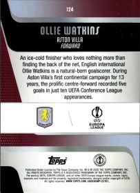 Ollie Watkins - Topps UEFA Club Competitions Base Set 2025-26, Nr. 124 – Diamante