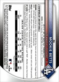 Mookie Betts - Topps Bowman Chrome Base Set 2025, Nr. 26 – Mojo Refractor
