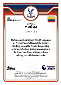 Daniel Muñoz - Topps Flagship Premier League Base Set 2026-27, Nr. 110