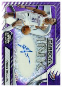 Aaron Wiggins - Topps Chrome Black Carbon Ink Autographs 2025-26, Nr. CI-AW – Autogramm, Nummeriert, Purple Refractor