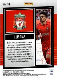 Luis Díaz - Panini Score FIFA Base Set 2022-23, Nr. 116