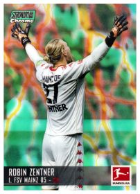 Robin Zentner - Topps Stadium Club Chrome Bundesliga Base Set 2021-22, Nr. 74 – Nummeriert, Green/Yellow Electric Charge Refractor