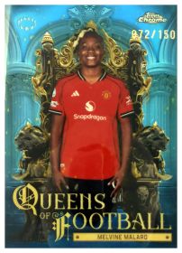 Melvine Malard - Topps Chrome UEFA Women's Champions League Queens of Football 2025-26, Nr. QF-15 – Nummeriert, Blue Refractor, Insert