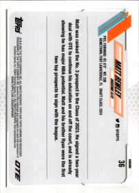 Matt Bewley - Topps Chrome OTE Base Set 2022, Nr. 36 – Rookie Card