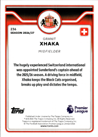 Granit Xhaka - Topps Flagship Premier League Base Set 2026-27, Nr. 236