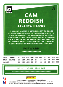Cam Reddish - Panini Donruss Optic Base Set 2020-21, Nr. 78