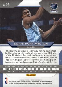 De'Anthony Melton - Panini Prizm Base Set 2020-21, Nr. 26