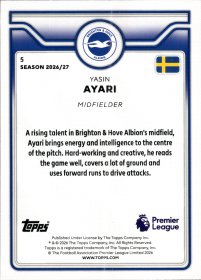 Yasin Ayari - Topps Flagship Premier League Future Stars 2026-27, Nr. 5
