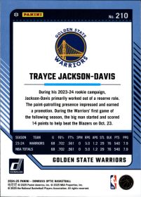 Trayce Jackson-Davis - Panini Donruss Optic Base Set 2024-25, Nr. 210