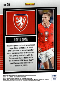 David Zima - Panini Score FIFA Base Set 2022-23, Nr. 39