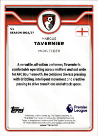 Marcus Tavernier - Topps Flagship Premier League Base Set 2026-27, Nr. 53