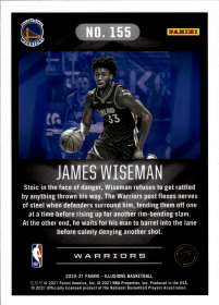 James Wiseman - Panini Illusions Base Set 2020-21, Nr. 155 – Rookie Card