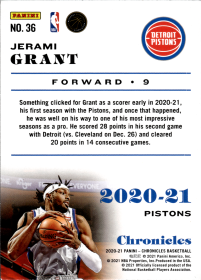 Jerami Grant - Panini Chronicles Base Set 2020-21, Nr. 36