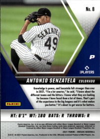 Antonio Senzatela - Panini Mosaic Base Set 2021, Nr. 8