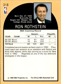 Ron Rothstein - NBA Hoops Base Set 1990-91, Nr. 318