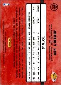 Jeremy Lin - Panini Donruss Base Set 2014-15, Nr. 101