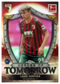 Lasse Günther - Topps Chrome Bundesliga Heroes of Tomorrow 2021-22, Nr. HT-LG – Rookie Card, Insert