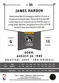 James Harden - Panini Chronicles Panini 2020-21, Nr. 135