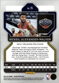 Nickeil Alexander-Walker - Panini Prizm Base Set 2021-22, Nr. 15